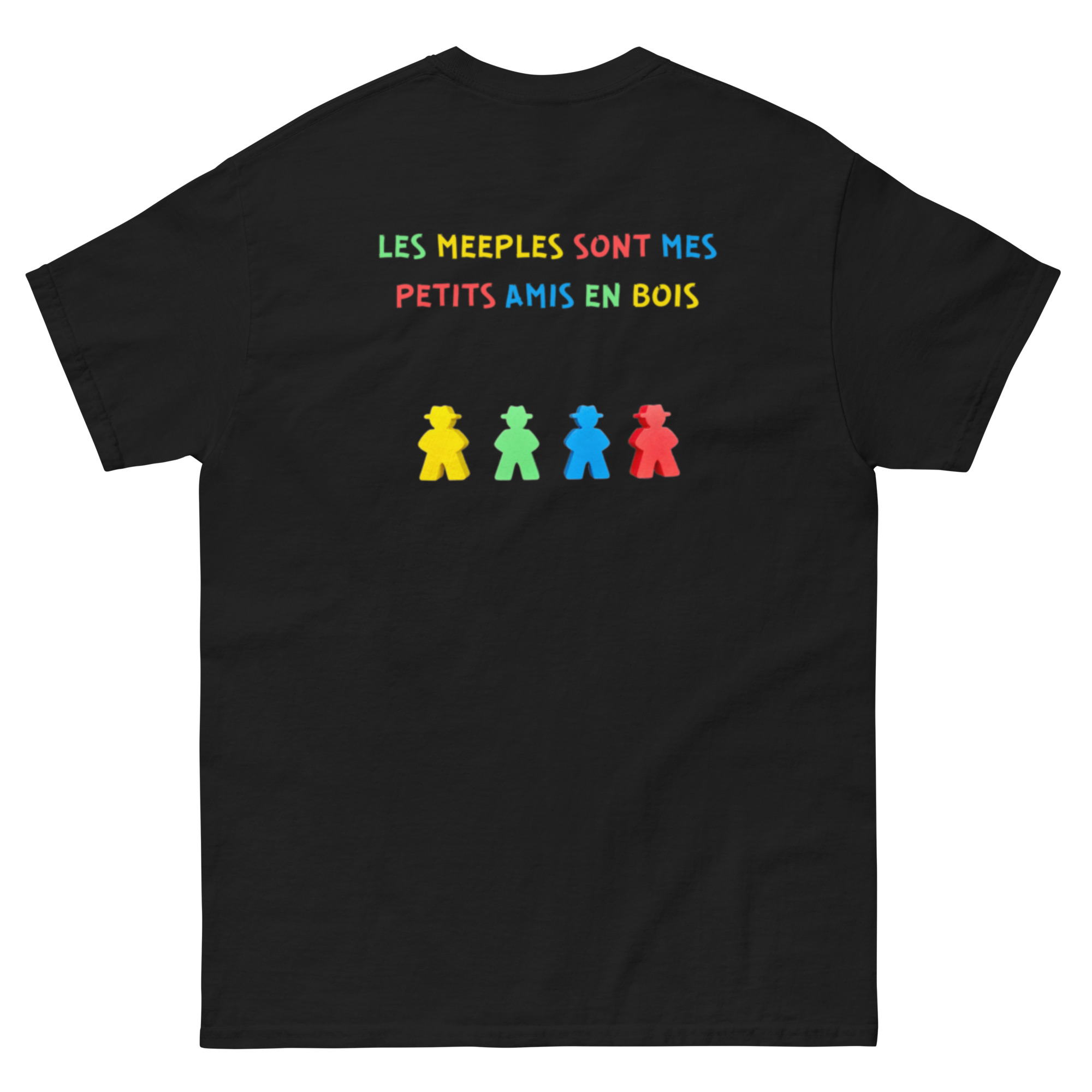 T-shirt les meeples sont mes petits amis en bois dos
