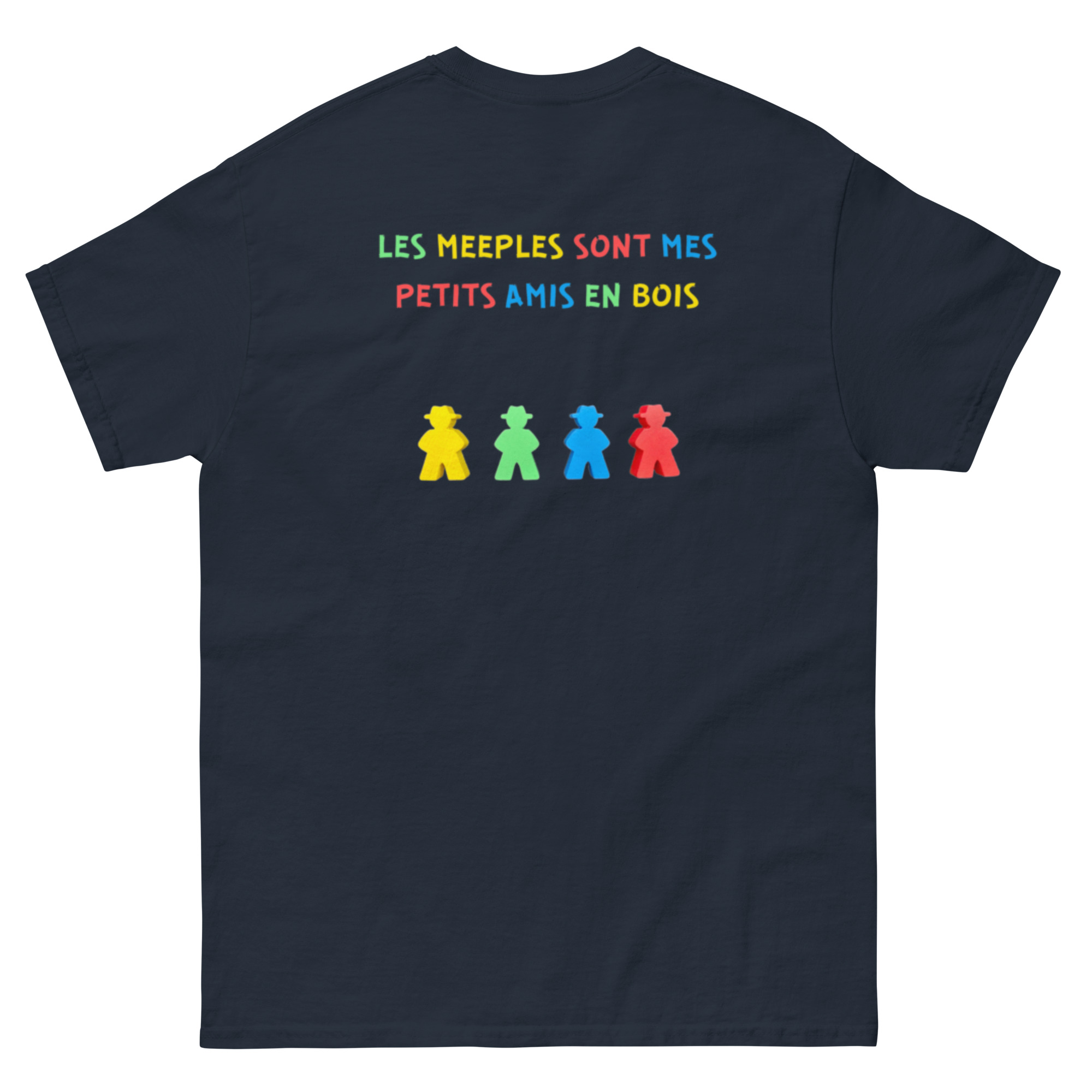 T-shirt les meeples sont mes petits amis en bois dos – Image 4