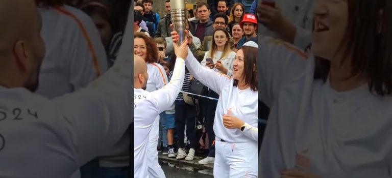 la flamme olympique à Bordeaux par expliquemoica