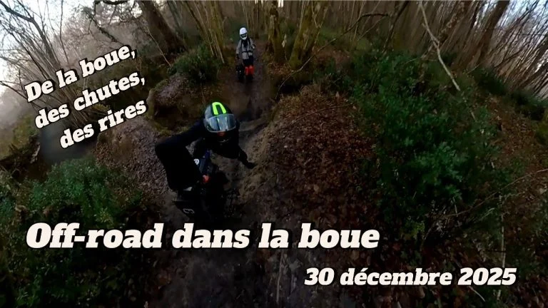 Un Off-road extrême le 30 décembre 2025 dans la boue en gyroroue #euc #offroad #boue